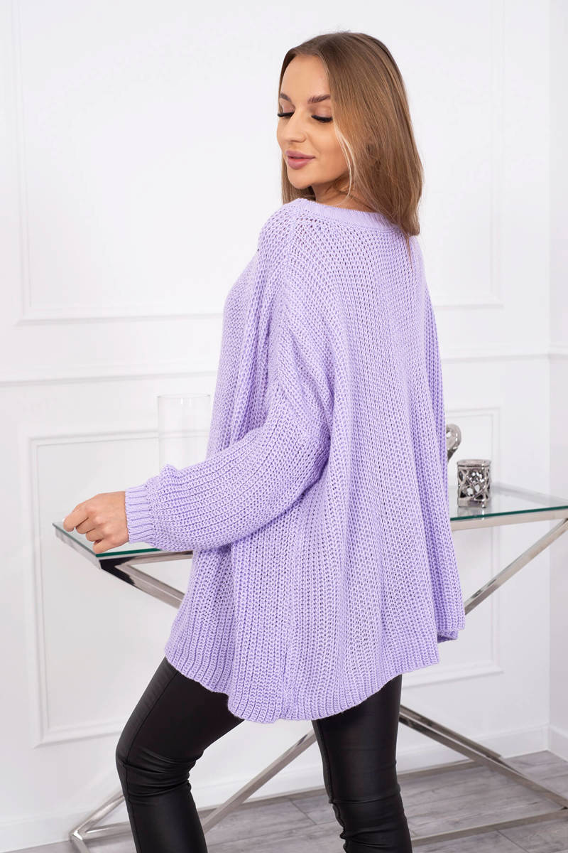 Sweter szeroki oversize fioletowy