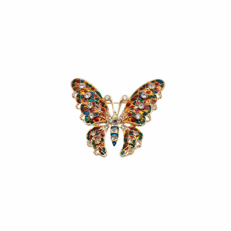 Kolorowa broszka motyl